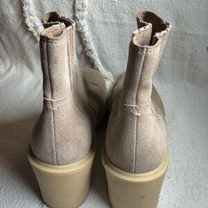 Dolce Vita Beige Suede Heeled Boots
